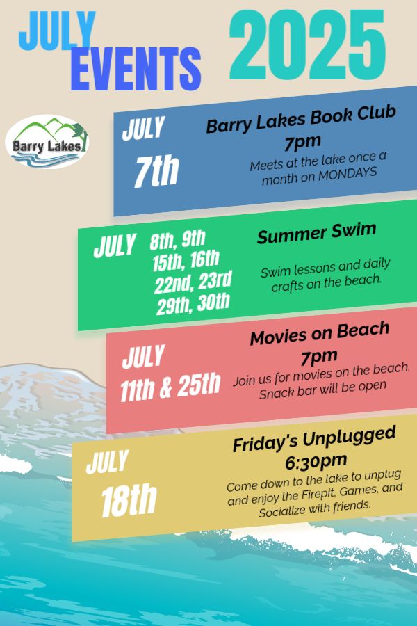 Barry Lakes Recreation - July Recreation Events