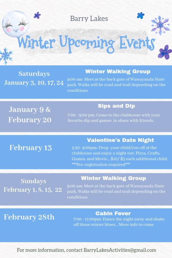Barry Lakes Recreation - Winter Events